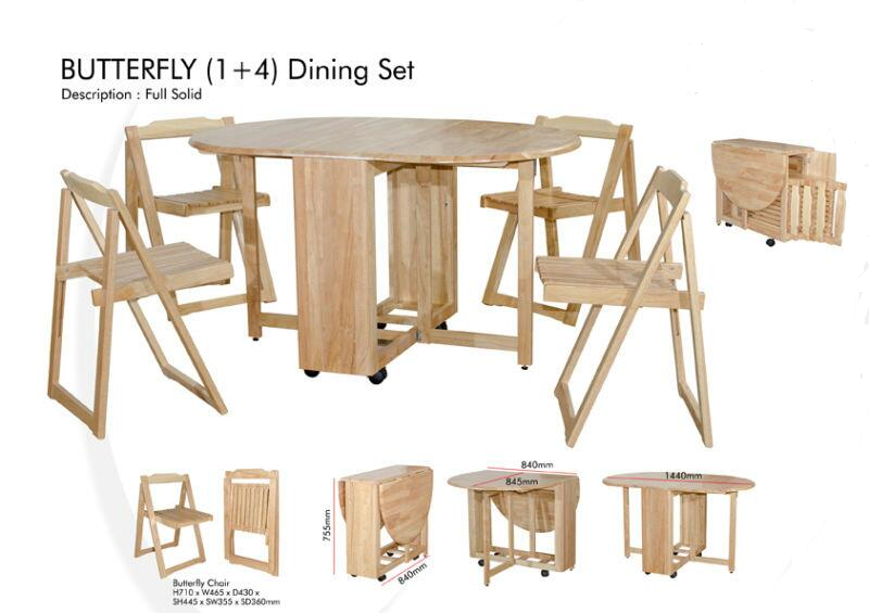 BUTTERFLY DINING SET (1+4)